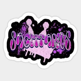 Sagittarius Queen Graffiti Crown Zodiac Sign Astrology Birthday Sticker